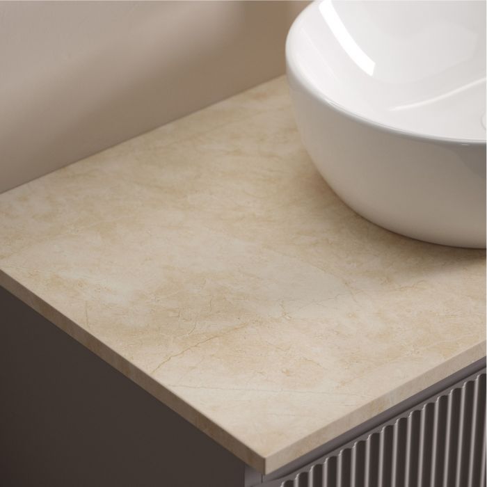 Столешница для ванной комнаты SANCOS 1000х460 с отверстием под смеситель, цвет kreman, артикул TT100A2X, TT100A2X