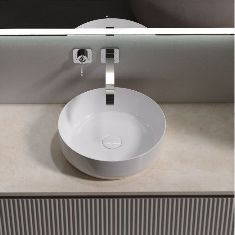 Тумба подвесная SANCOS Snob R, Beige Soft 995х445х500, под столешницу без отверстия под смеситель, цвет Kreman, SNR100CE