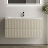 Тумба подвесная SANCOS Snob R, Beige Soft 995х445х500, под столешницу без отверстия под смеситель, цвет Kreman, SNR100CE