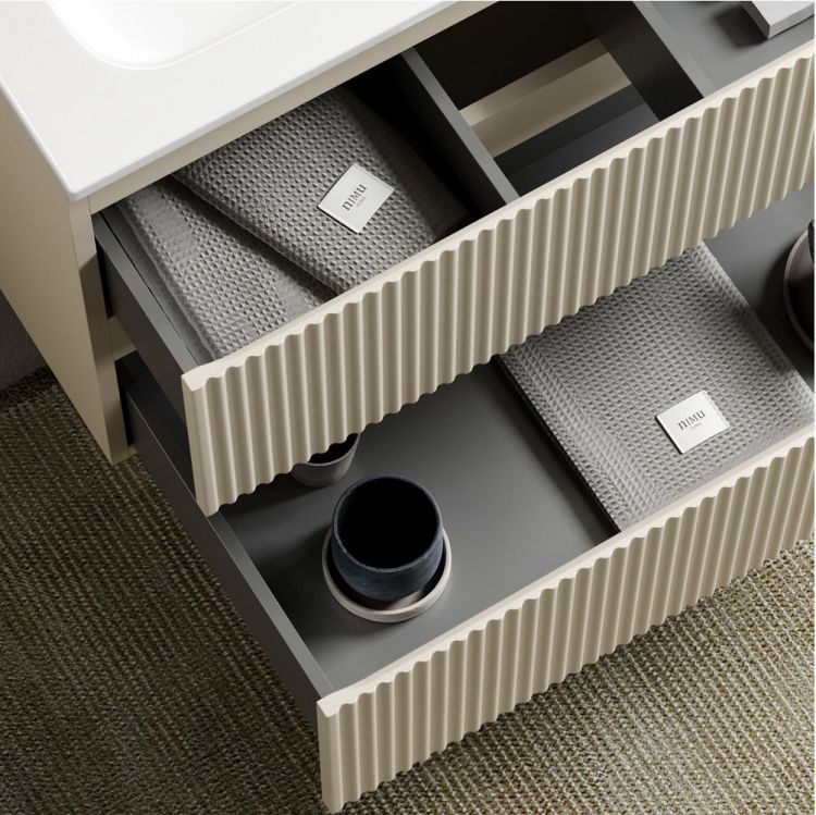 Тумба подвесная SANCOS Snob R, Beige Soft 995х445х500, под столешницу без отверстия под смеситель, цвет Kreman, SNR100CE