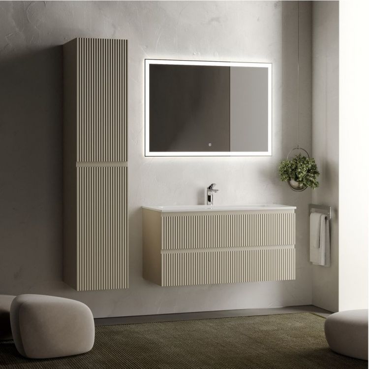 Тумба подвесная SANCOS Snob R, Beige Soft 995х445х500, под столешницу без отверстия под смеситель, цвет Kreman, SNR100CE