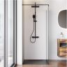 Душевая перегородка AM.PM Func 100 W84WI-100-F1-BTE профиль Черный стекло прозрачное