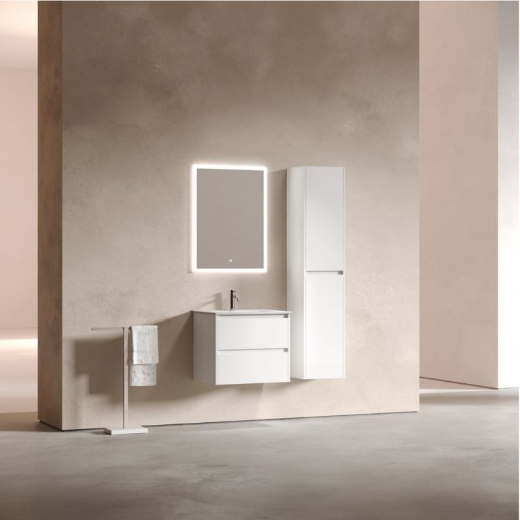 Тумба подвесная SANCOS под раковину Libra, белый глянец 590х450х500 мм, LB60W