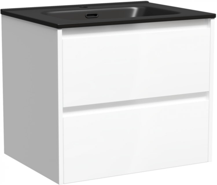 Тумба подвесная SANCOS под раковину Libra, белый глянец 590х450х500 мм, LB60W