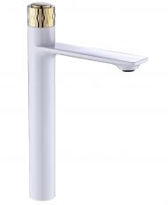 Смеситель для раковины Savol S-601810GWB цвет Белый Золото