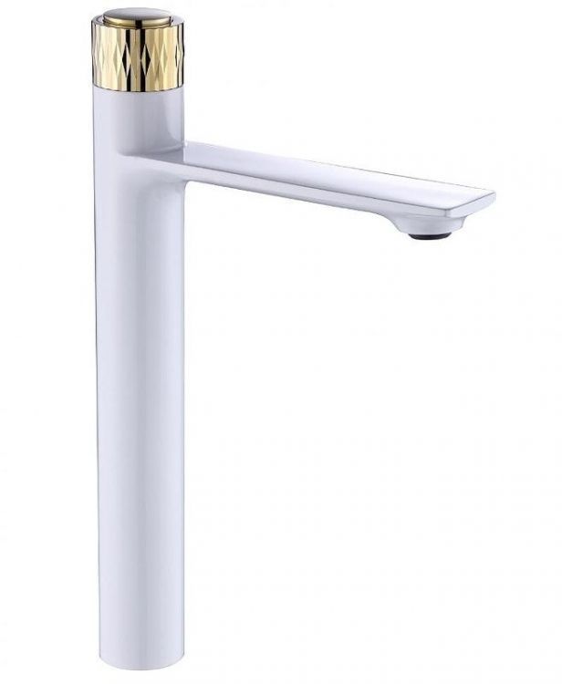 Смеситель для раковины Savol S-601810GWB цвет Белый Золото