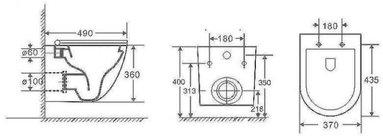 Комплект унитаза Owl 1975 Vind Cirkel-H TOWLT190302 с инсталляцией Grohe Rapid SL 38775001 с сиденьем Микролифт и клавишей смыва Хром
