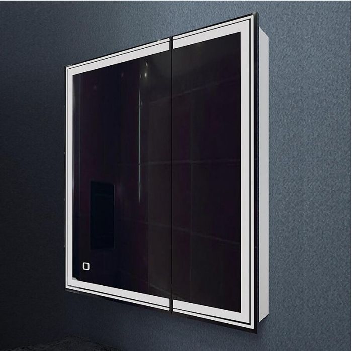 Зеркальный шкаф Mixline Мелис 70 L 547081 с подсветкой цвет Белый