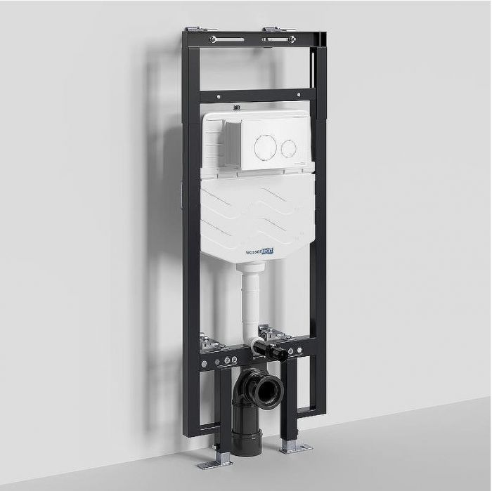 Инсталляция WasserKRAFT Dinkel 58TLT.010.ME.WH02 для унитаза с Белой клавишей смыва