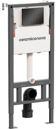 Инсталляция Ceramicanova Balance CN121002MB для унитаза с Черной матовой клавишей смыва