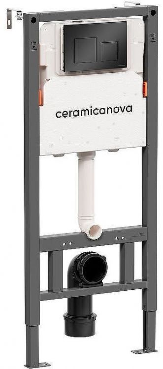 Инсталляция Ceramicanova Balance CN121002MB для унитаза с Черной матовой клавишей смыва