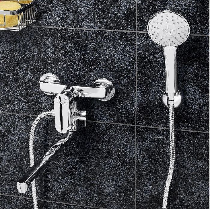 Смеситель для ванны WasserKRAFT Vils 5602L универсальный Хром