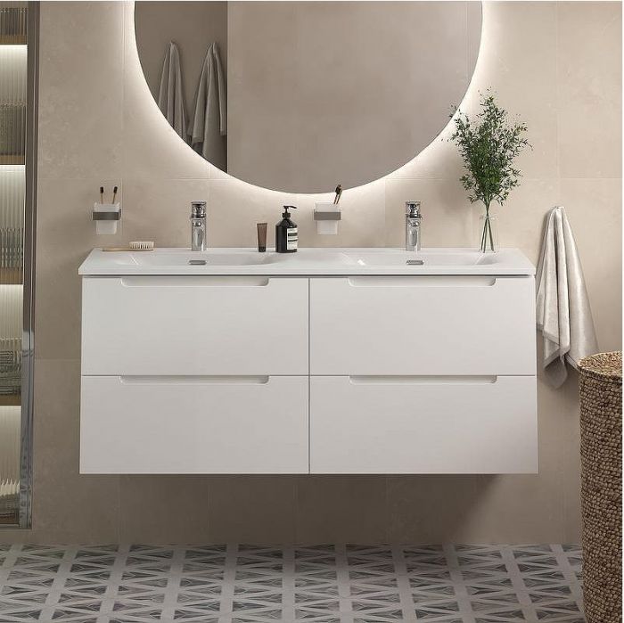 Тумба под раковину BelBagno Etna 120 ETNA-1200-4C-SO-2-BL подвесная Bianco Lucido