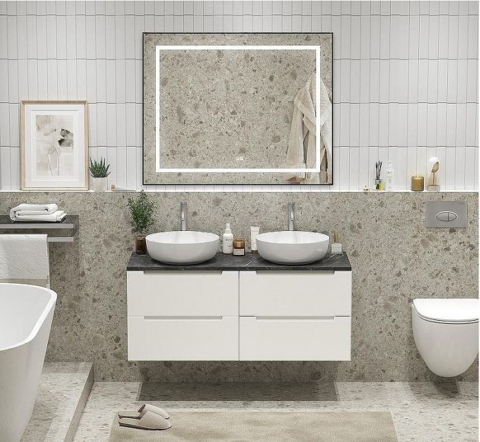 Тумба под раковину BelBagno Etna 120 ETNA-1200-4C-SO-2-BL подвесная Bianco Lucido