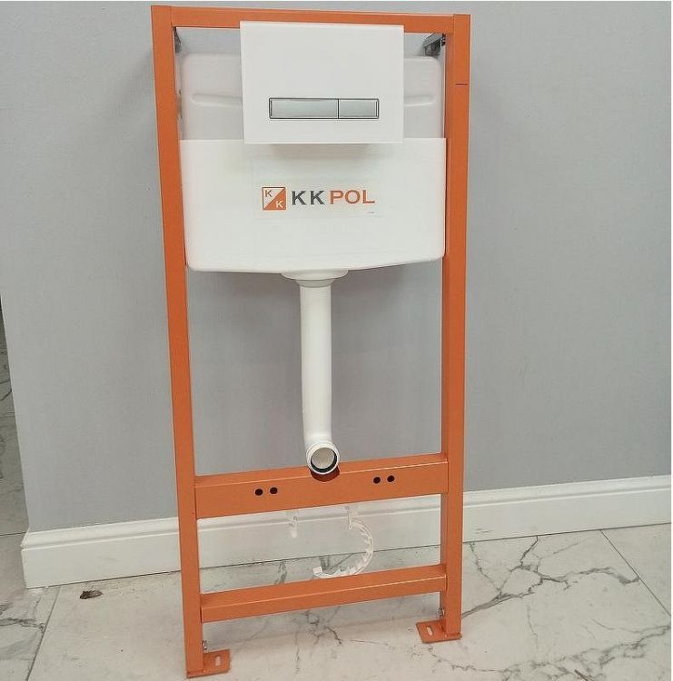 Клавиша смыва KK POL Vitrum Grande V1 SPP/126/0/K Белая глянцевая Сатин