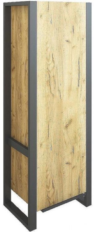 Шкаф пенал Sanflor Гард 43 С22583 Дуб крафт золотой Черный