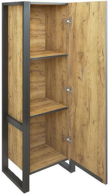 Шкаф пенал Sanflor Гард 43 С22583 Дуб крафт золотой Черный