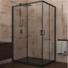 Душевой уголок Veconi Rovigo RV-14 100x80 RV14-10080-01-C5 профиль Черный матовый стекло прозрачное