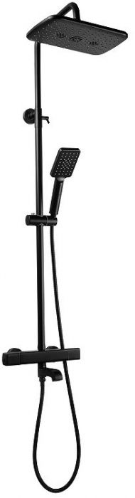 Душевая система FILARETE FL2050BL с термостатом цвет Черный матовый