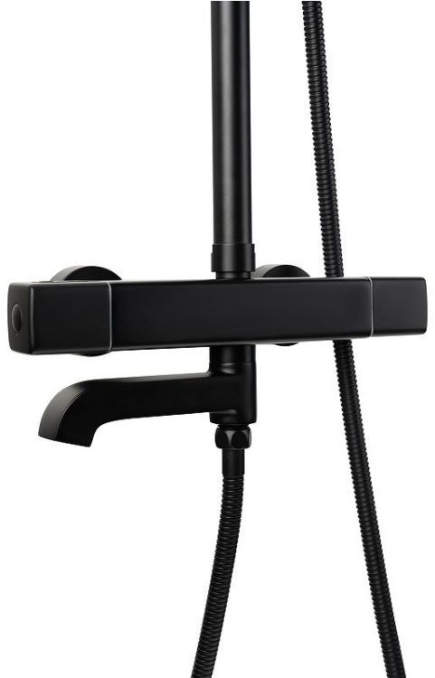 Душевая система FILARETE FL2050BL с термостатом цвет Черный матовый Душевая система FILARETE FL2050BL с термостатом цвет Черный матовый