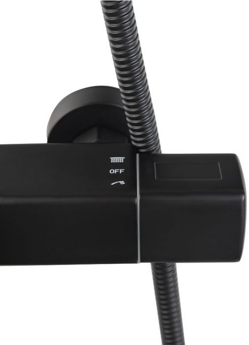 Душевая система FILARETE FL2050BL с термостатом цвет Черный матовый