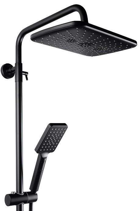 Душевая система FILARETE FL2050BL с термостатом цвет Черный матовый
