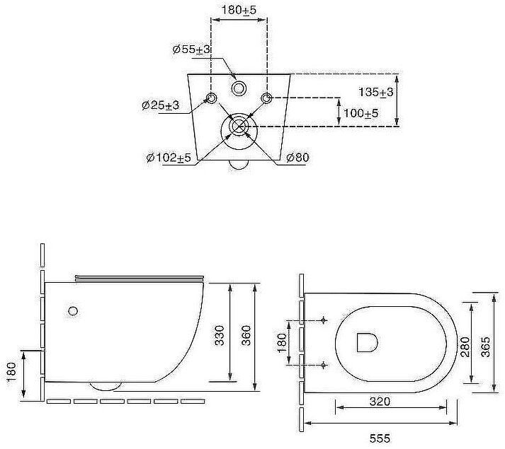 Унитаз биде SantiLine SL-5002MB-BD подвесной Черный матовый с сиденьем Микролифт