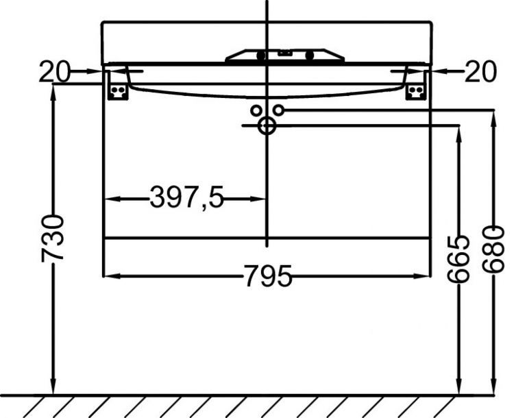 Тумба для комплекта 80 см Jacob Delafon Rythmik EB1308-F30, белый сатин Тумба для комплекта 80 см Jacob Delafon Rythmik EB1308-F30, белый сатин