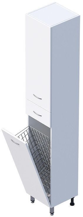 Шкаф пенал Onika Модерн 32 403211 с бельевой корзиной цвет Белый