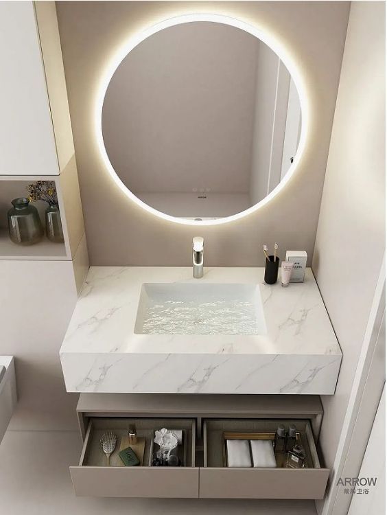 Тумба под раковину Arrow 90 ADGMD9G4035WF-DJA_1 цвет Хаки меламин