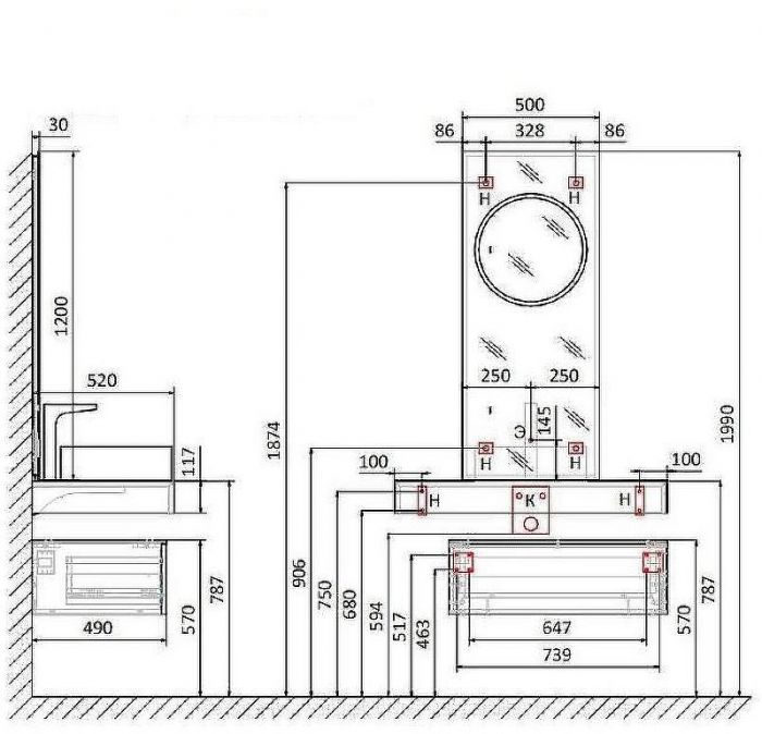 Тумба Jorno Modulare 80 Mdlr.01.80/P/A/JR подвесная Антрацит
