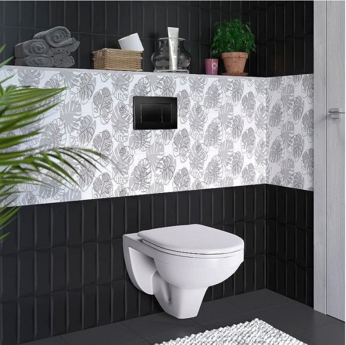Комплект унитаза BelBagno Uno-Tor BB5177CH-TOR/SC с инсталляцией Berges Atom 410 040332 с сиденьем Микролифт и Черной матовой клавишей смыва