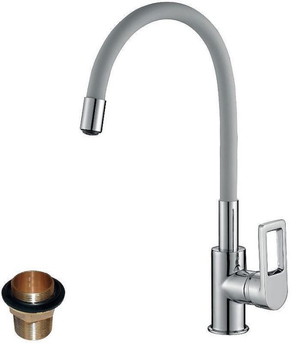 Смеситель для кухни Rossinka Z35-35U-Gray Хром Серый