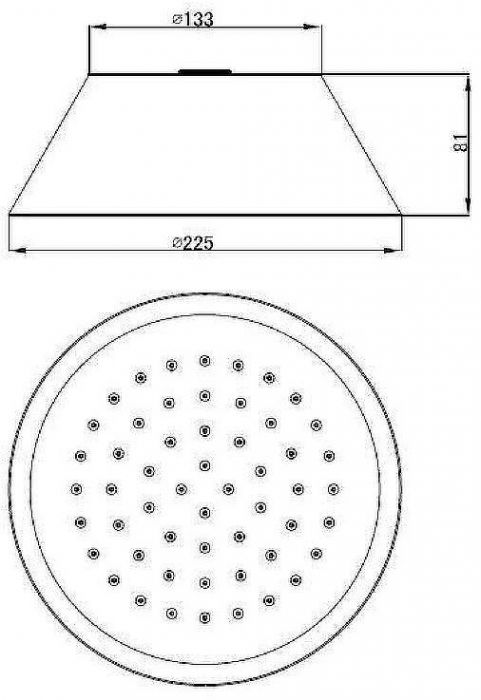 Верхний душ Cezares CZR-SPA200-01 Хром