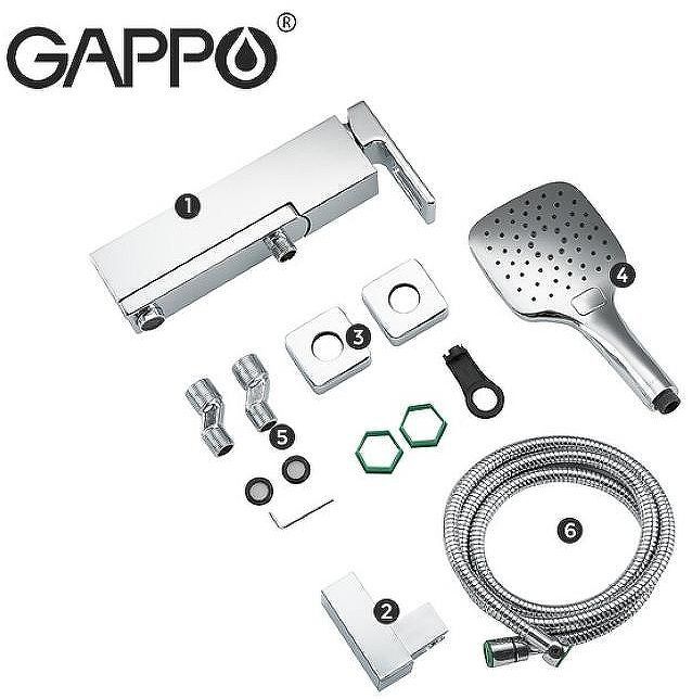 Смеситель для ванны Gappo G18 G3018 Хром