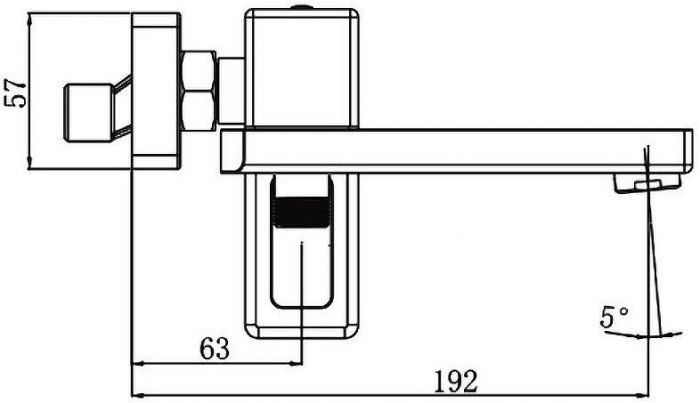 Смеситель для ванны Gappo G18 G3018 Хром