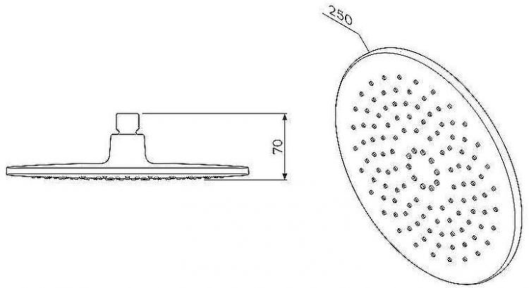 Верхний душ AM.PM Like F0580000 хром/серый Верхний душ AM.PM Like F0580000 хром/серый