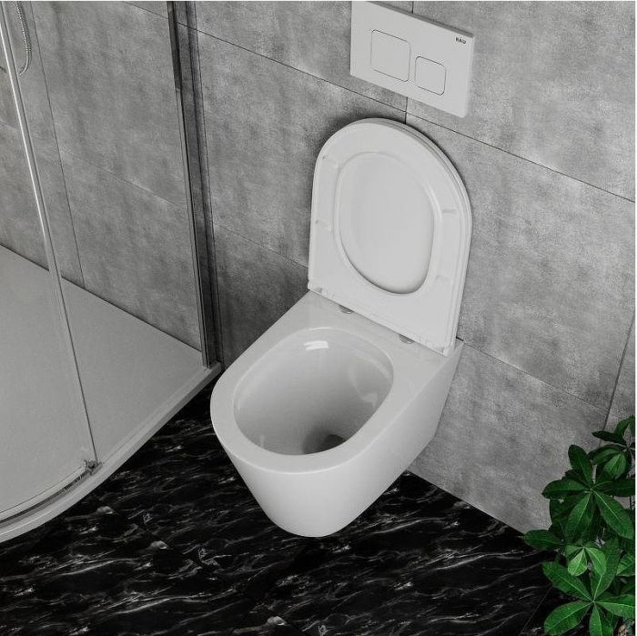 Унитаз Sintesi SIN-TS-SLR-182 подвесной цвет Белый с сиденьем Микролифт