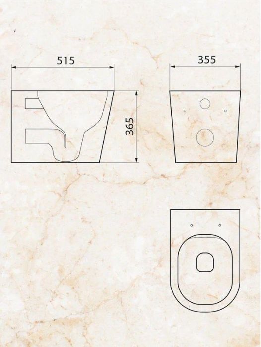 Унитаз Sintesi SIN-TS-SLR-182 подвесной цвет Белый с сиденьем Микролифт