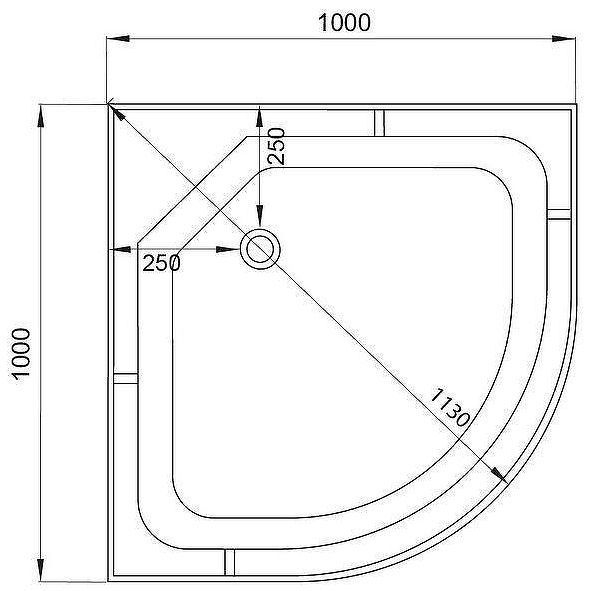 Душевая кабина Avacan 100 EM1510NLED без гидромассажа