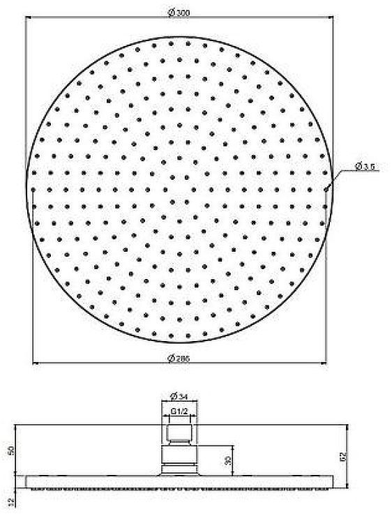 Верхний душ Fima Carlo Frattini Showerhead F2224/2CR цвет Хром Верхний душ Fima Carlo Frattini Showerhead F2224/2CR цвет Хром