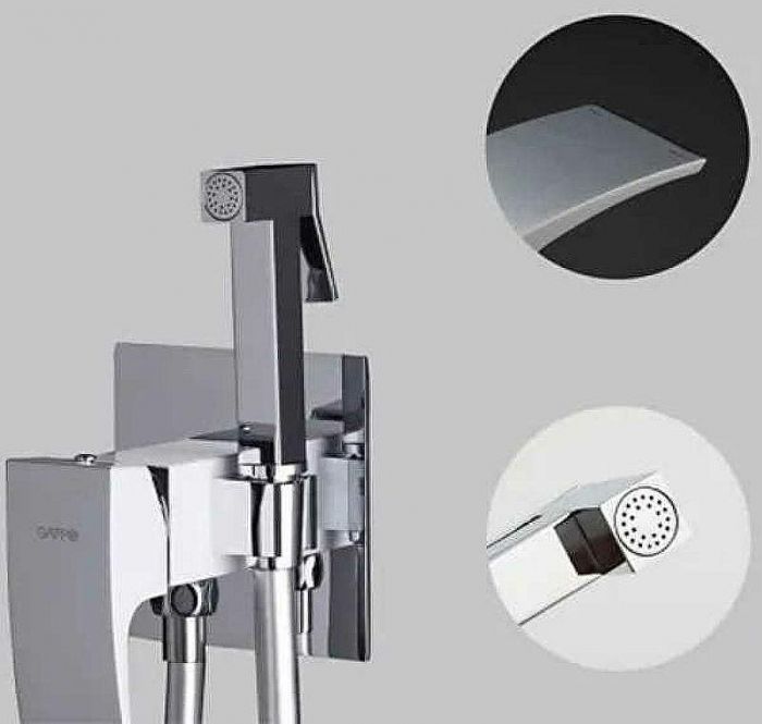 Гигиенический душ со смесителем Gappo Jacob G7207-8 Белый Хром