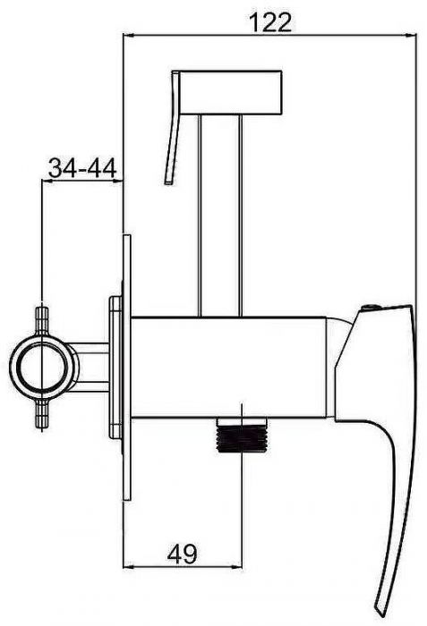 Гигиенический душ со смесителем Gappo Jacob G7207-8 Белый Хром