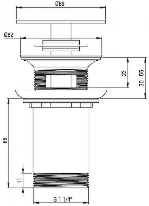 Донный клапан Deante NHC_M10U click-clack Бронза