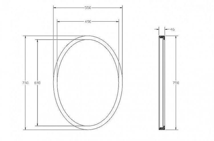 Зеркало Abber Stein 55 AS6610BR с подсветкой с многофункциональной панелью Зеркало Abber Stein 55 AS6610BR с подсветкой с многофункциональной панелью