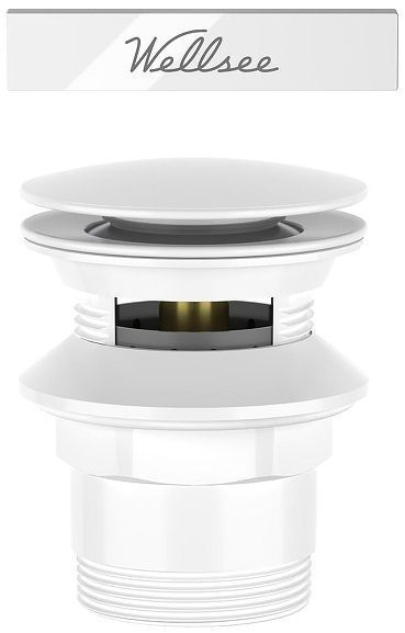 Слив-перелив Wellsee Useful Extras 231917000 click-clack цвет Белый глянцевый