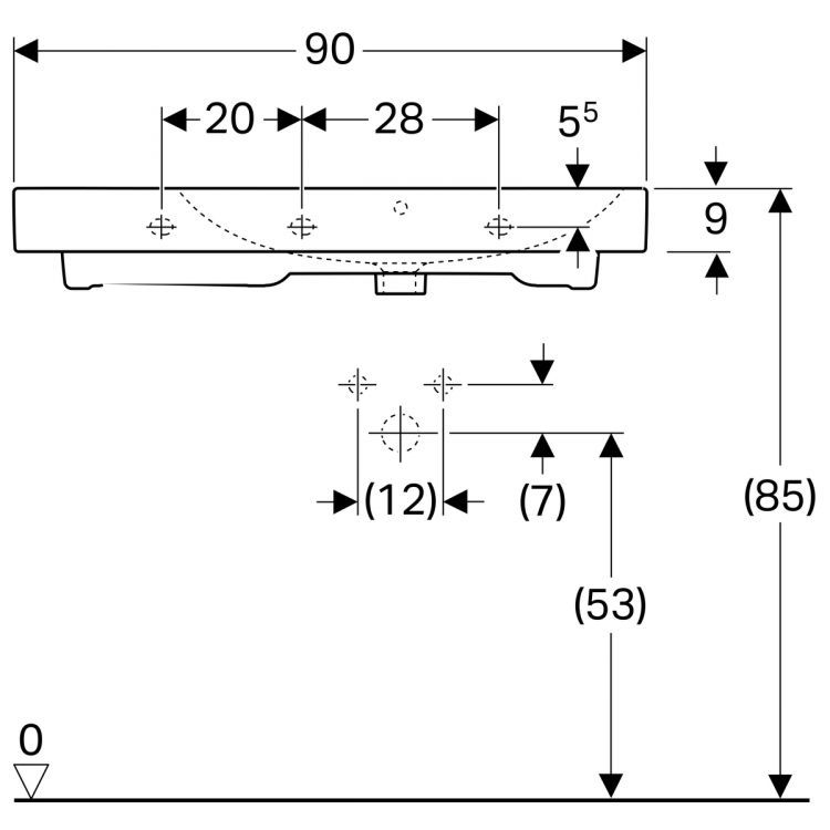 Раковина Geberit iCon, 124195000