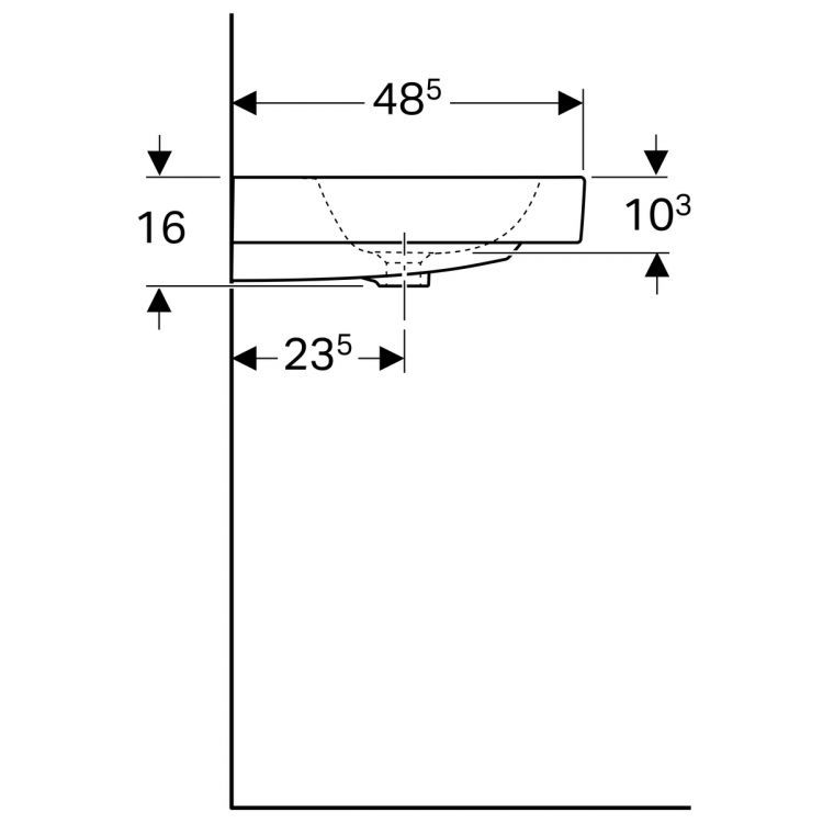 Раковина Geberit iCon, 124195000