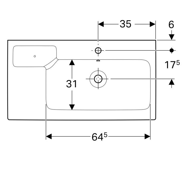 Раковина Geberit iCon, 124195000