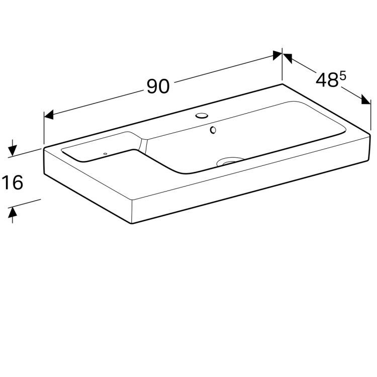 Раковина Geberit iCon, 124195000